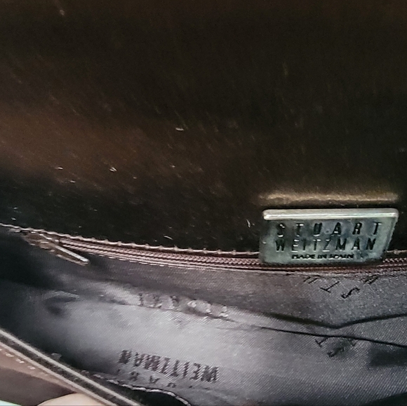 Stuart Weitzman Elegant Brown Evening Handbag with Embellishments Made In Spain - Picture 5 of 5